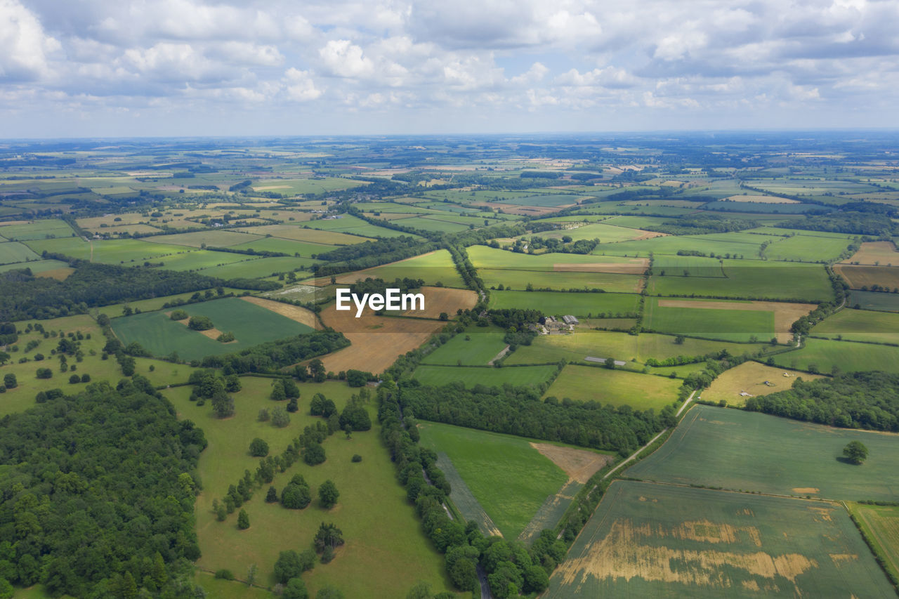 AERIAL VIEW OF AGRICULTURAL LANDSCAPE