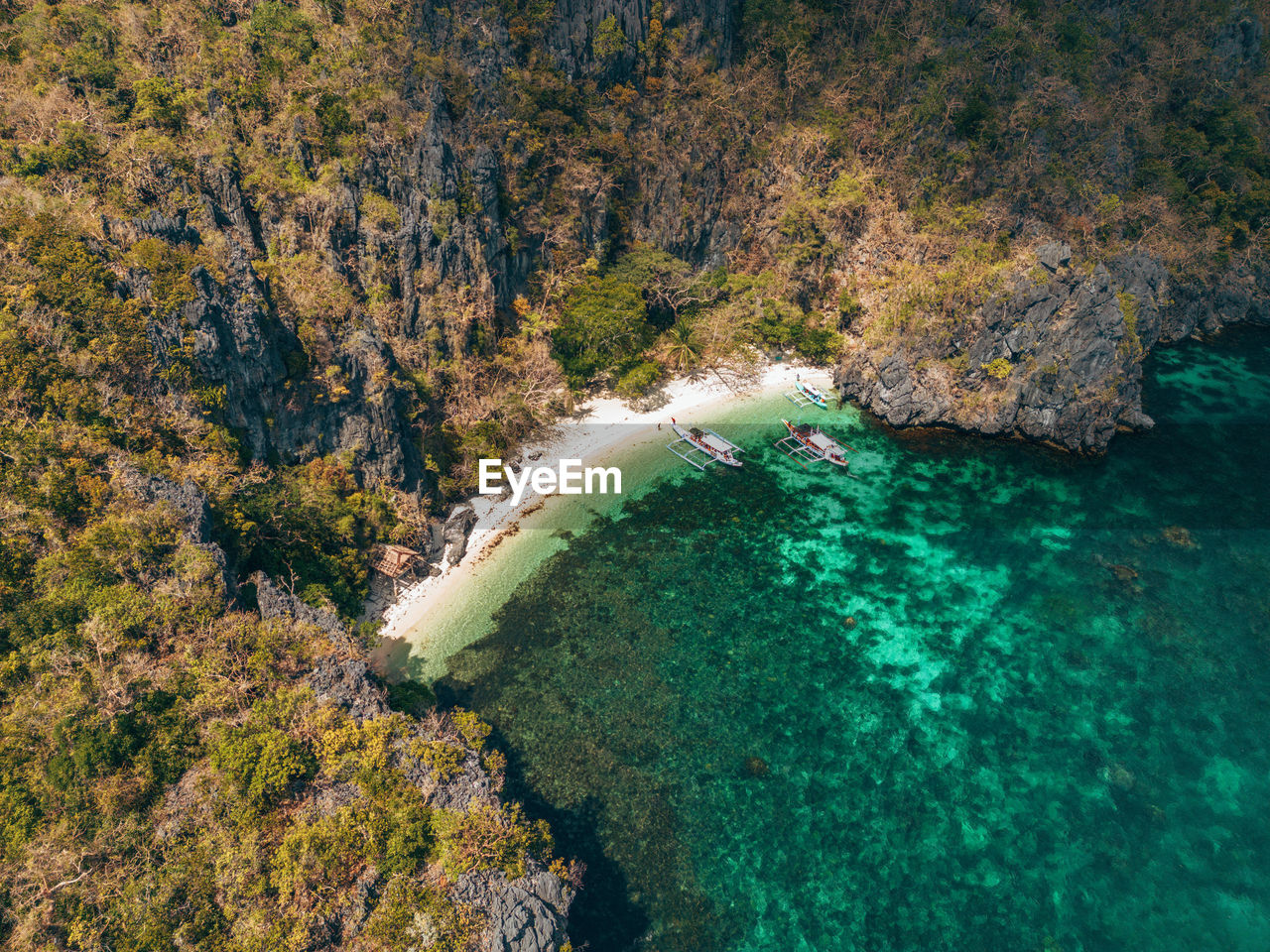 high angle view of sea against sky
