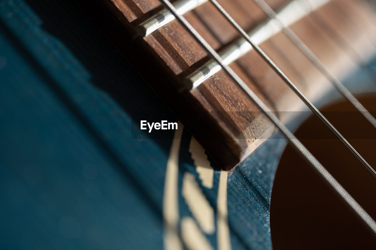 Close-up of acoustic guitar