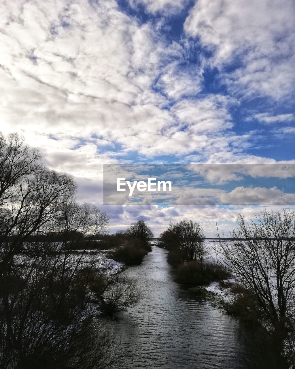 SCENIC VIEW OF RIVER AMIDST TREES AGAINST SKY