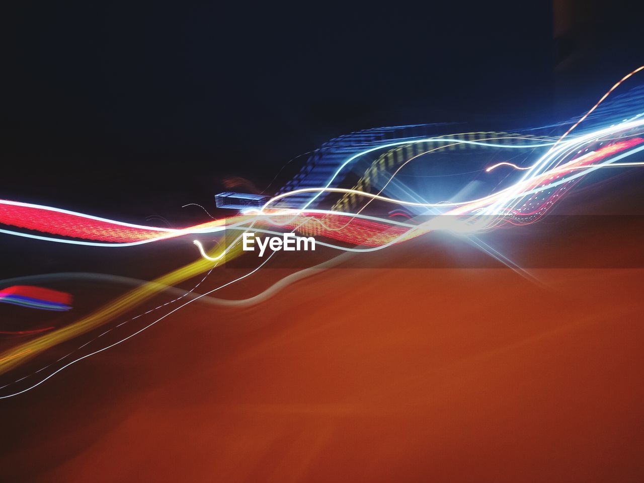 Light trails at night