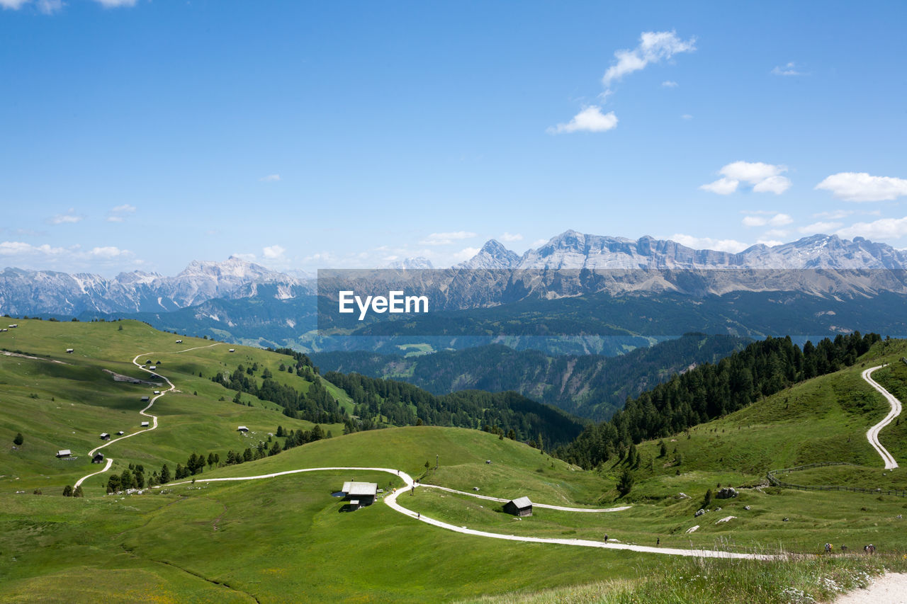 high angle view of landscape against sky