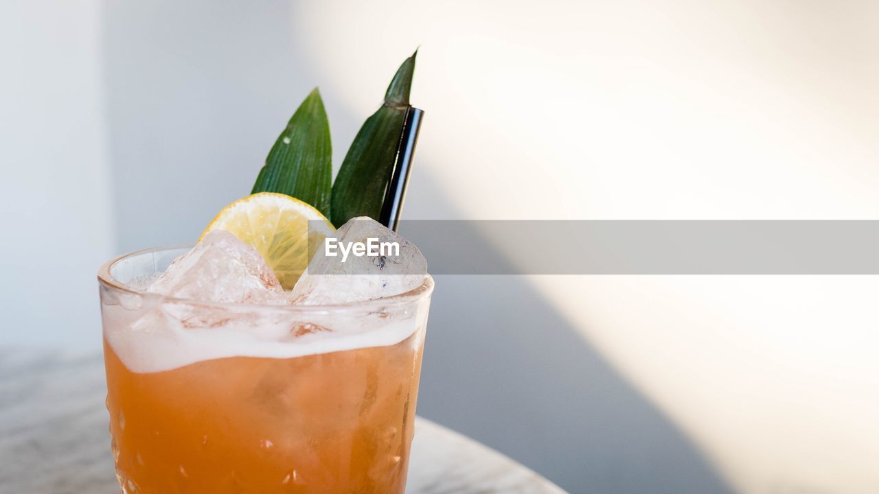 Close-up of drink on table