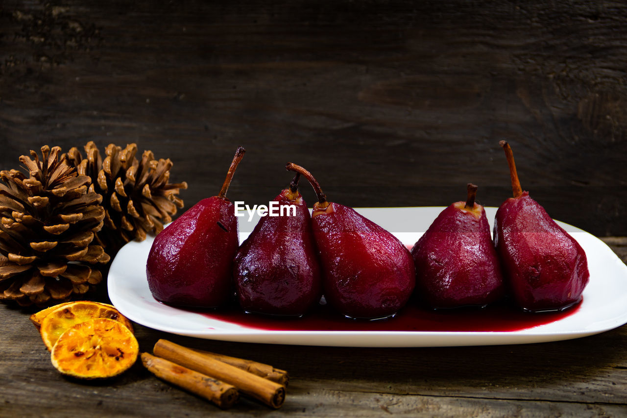 food and drink, food, freshness, healthy eating, wood, wellbeing, fruit, plate, studio shot, no people, produce, indoors, still life, table, red, vegetable, dish