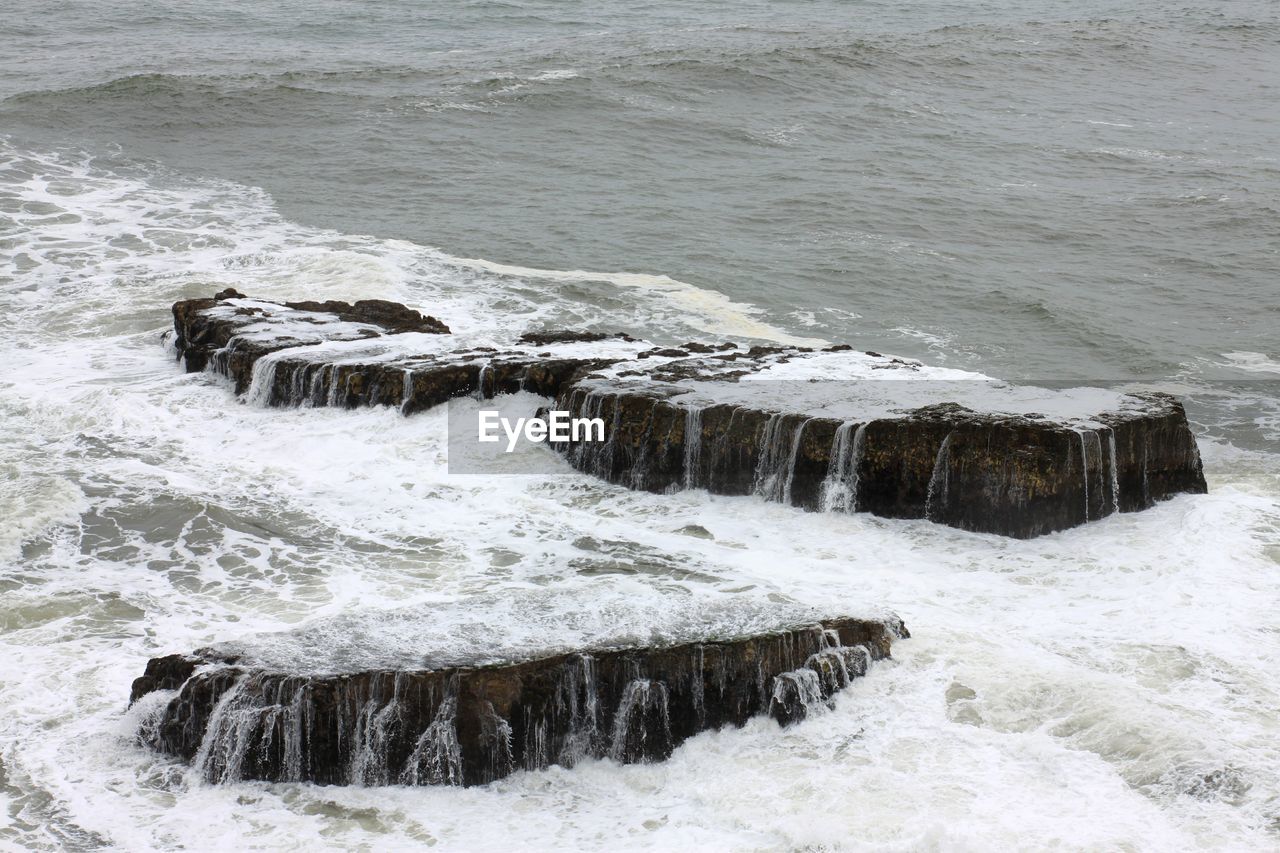 Scenic view of sea waves