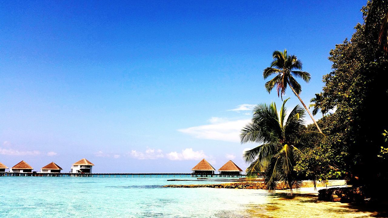 Scenic view of beach during sunny day