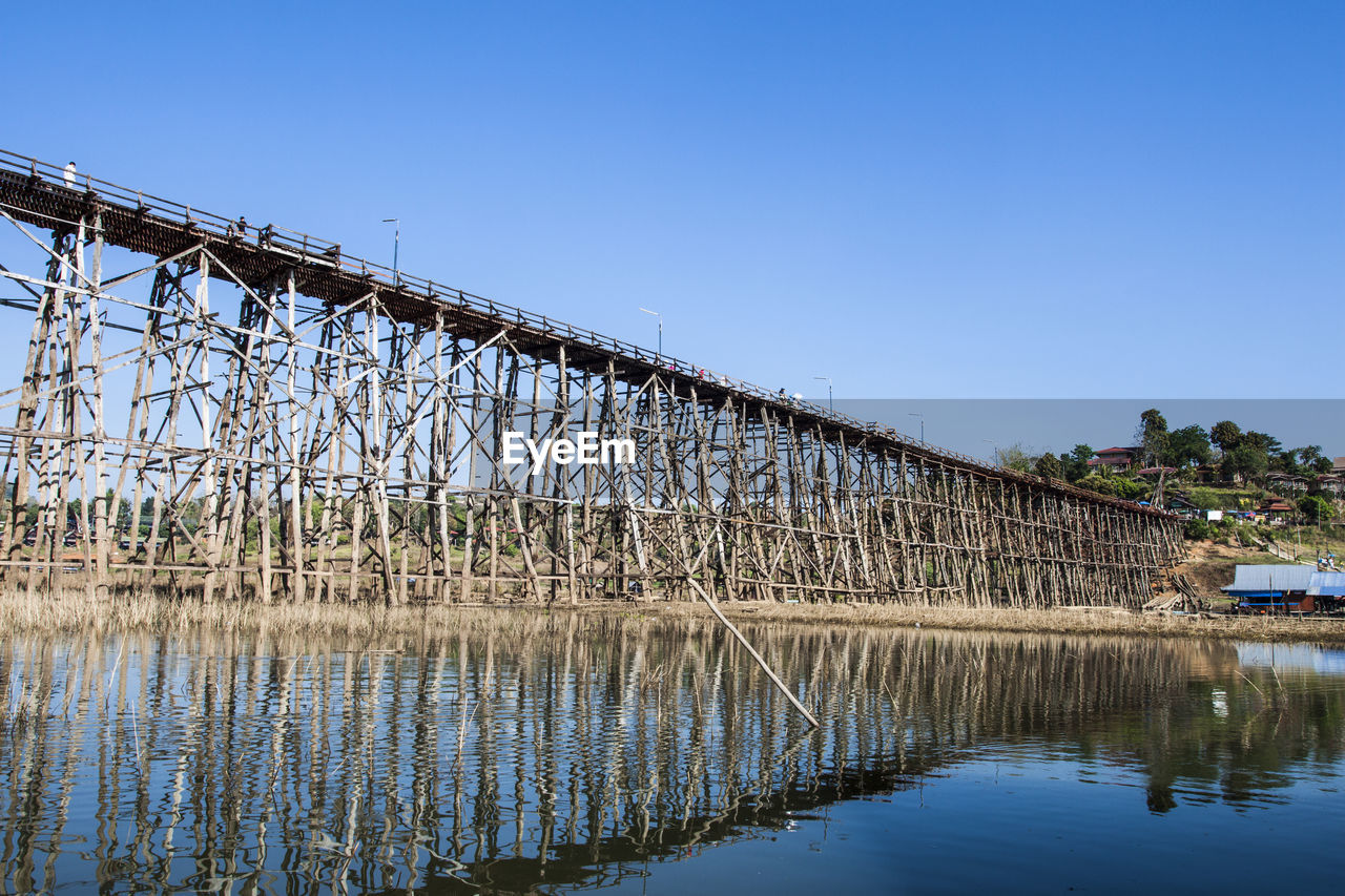 This is longest wooden bridge in thailand, at sangkhlaburi