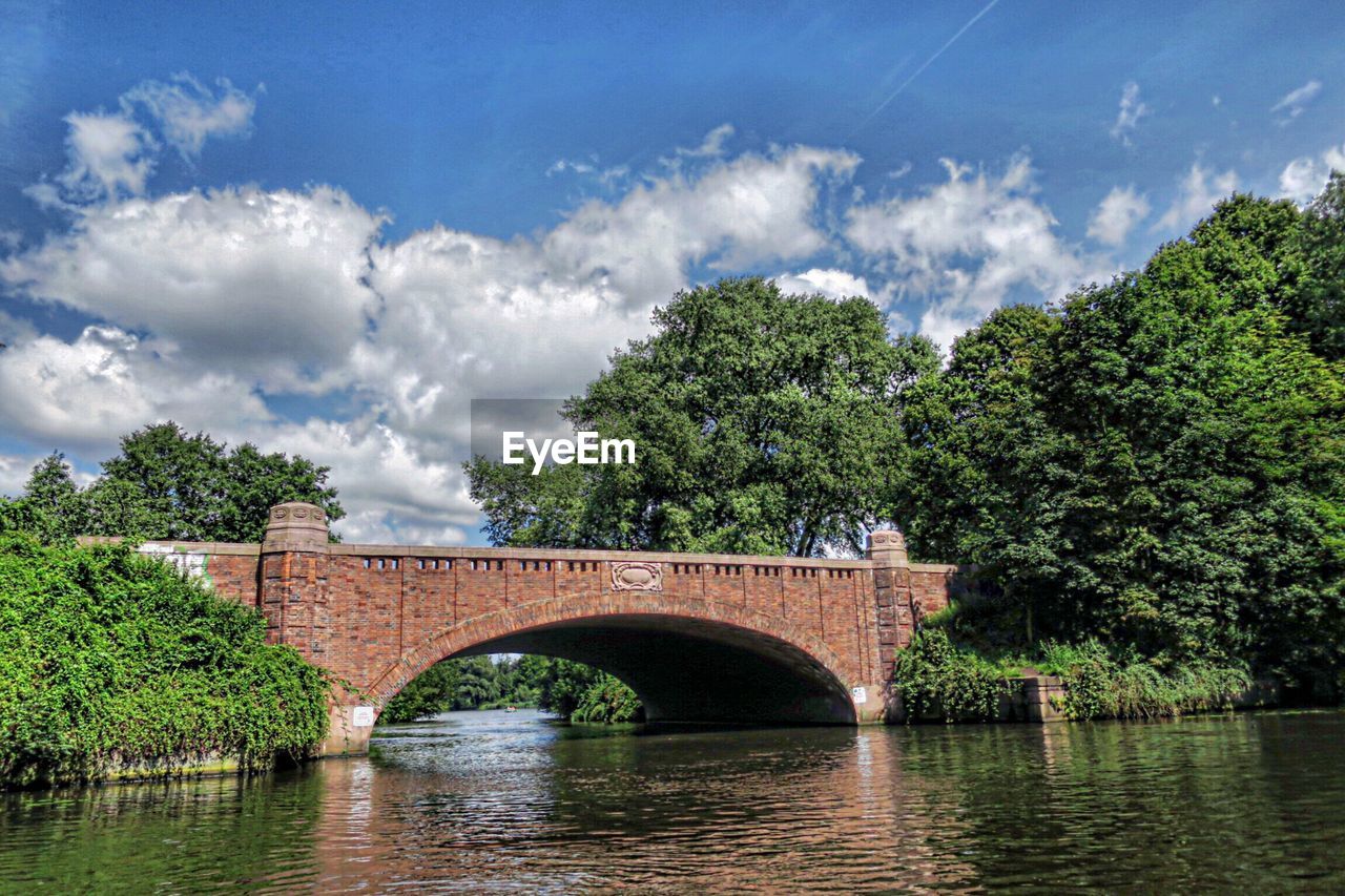 Bridge over river against sky