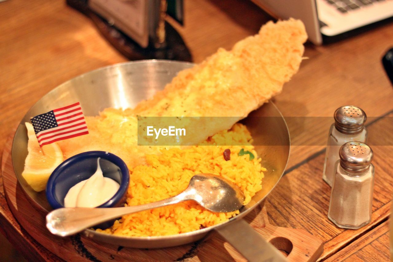 FOOD SERVED IN PLATE