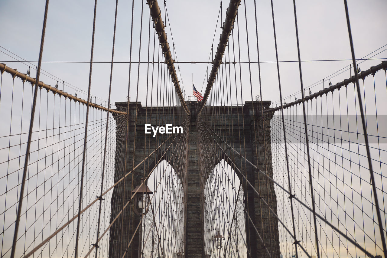 CLOSE-UP OF SUSPENSION BRIDGE