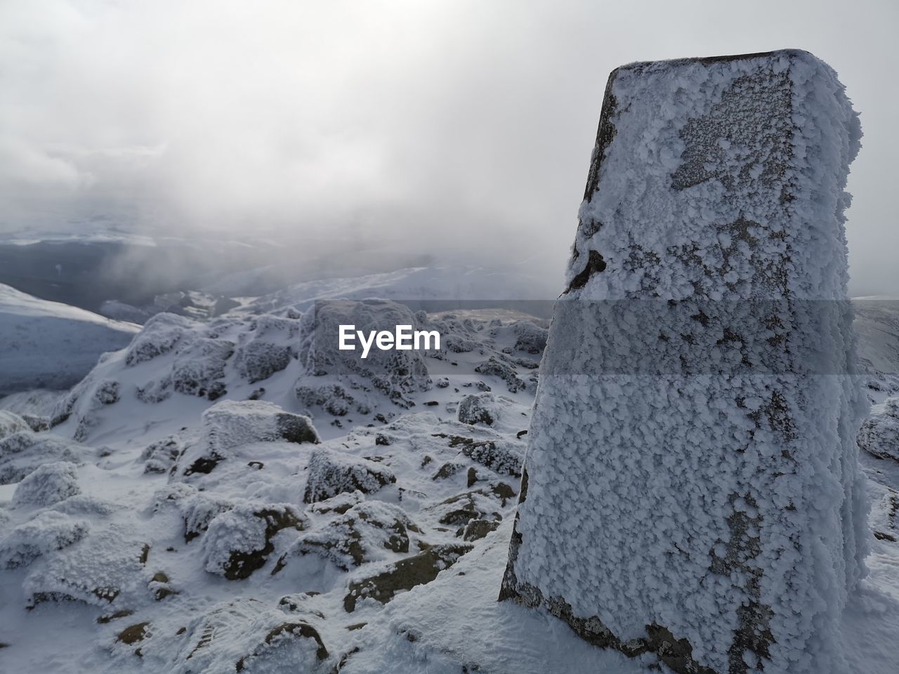 SCENIC VIEW OF SNOW COVERED MOUNTAIN AGAINST SKY