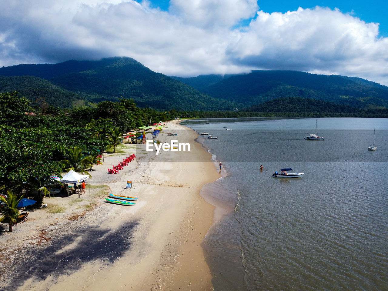 HIGH ANGLE VIEW OF BEACH