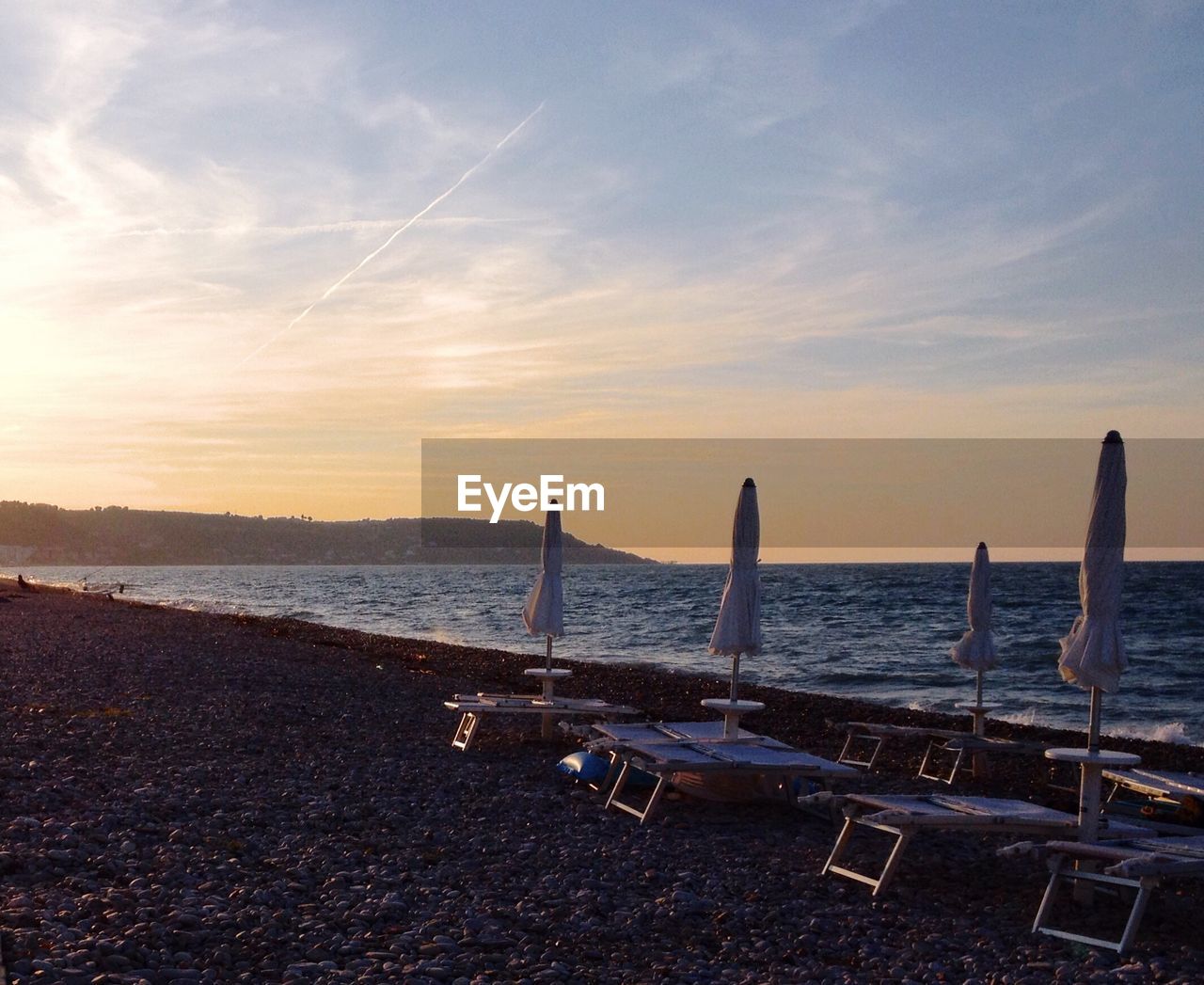 SCENIC VIEW OF SEA DURING SUNSET