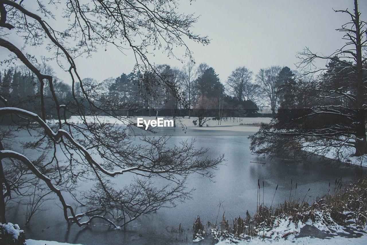 SCENIC VIEW OF FROZEN LAKE