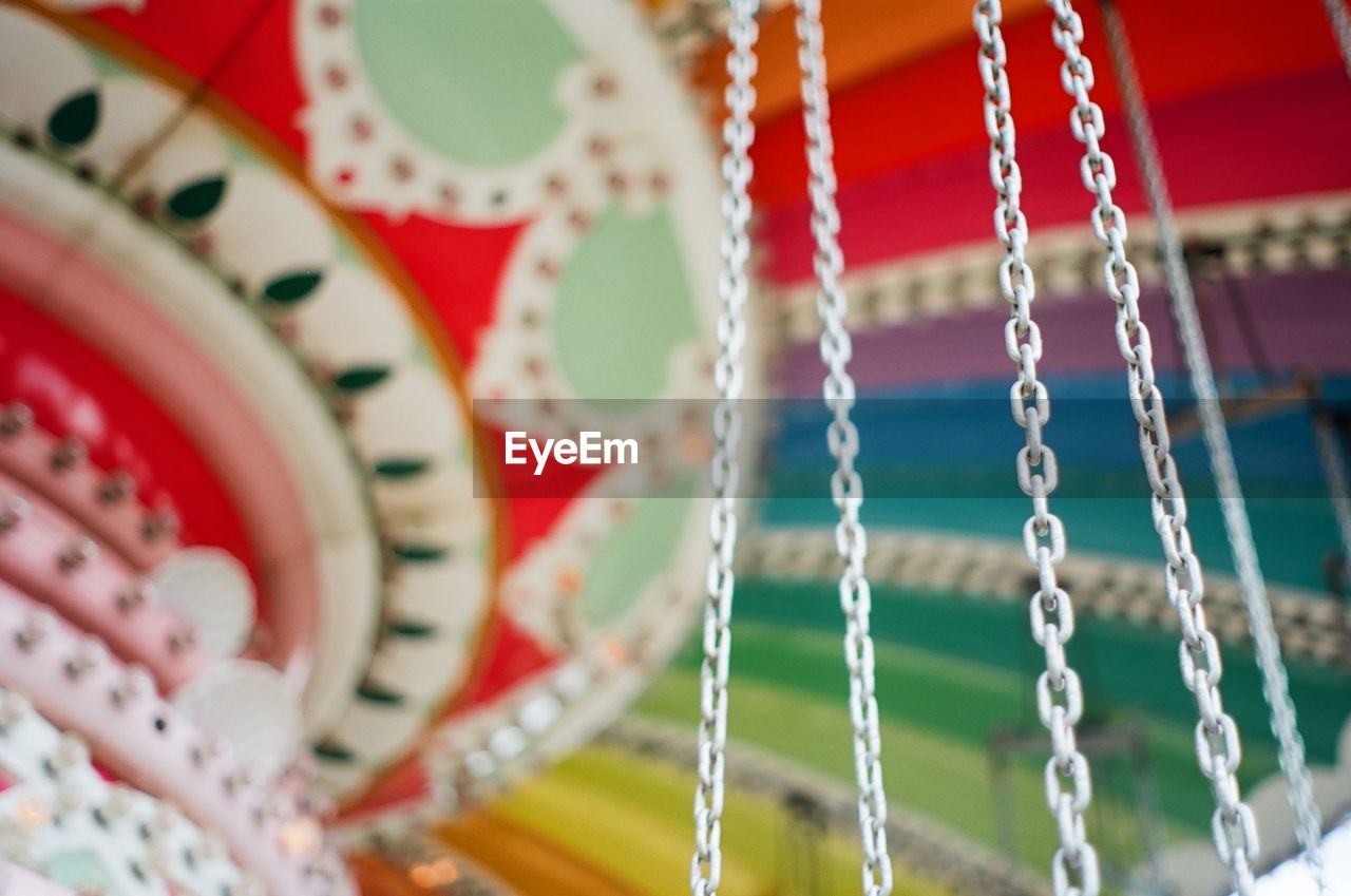 Close-up of carousel in amusement park