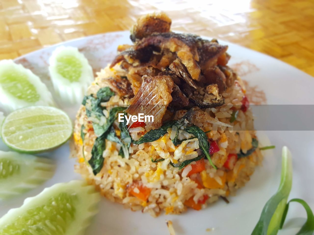 Close-up of meal served in plate