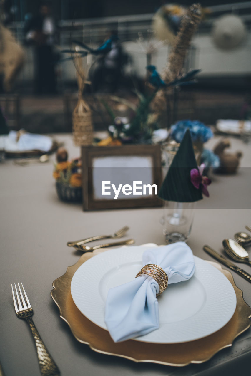 Close-up of food on table in restaurant