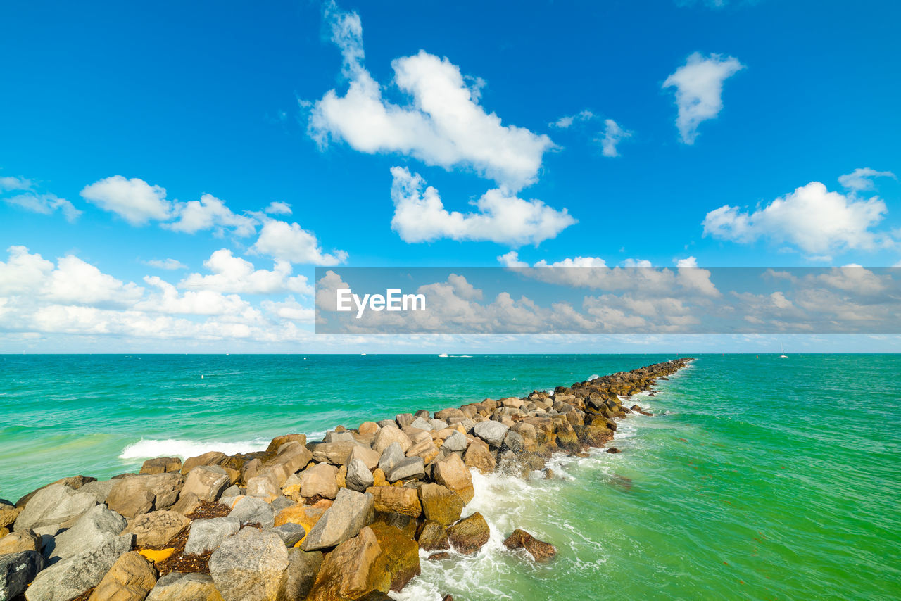 PANORAMIC SHOT OF SEA AGAINST SKY