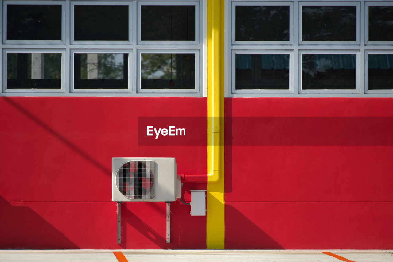 Full frame shot of red building wall
