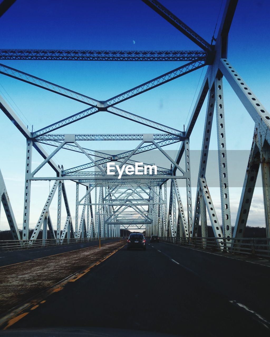 View of suspension bridge against sky