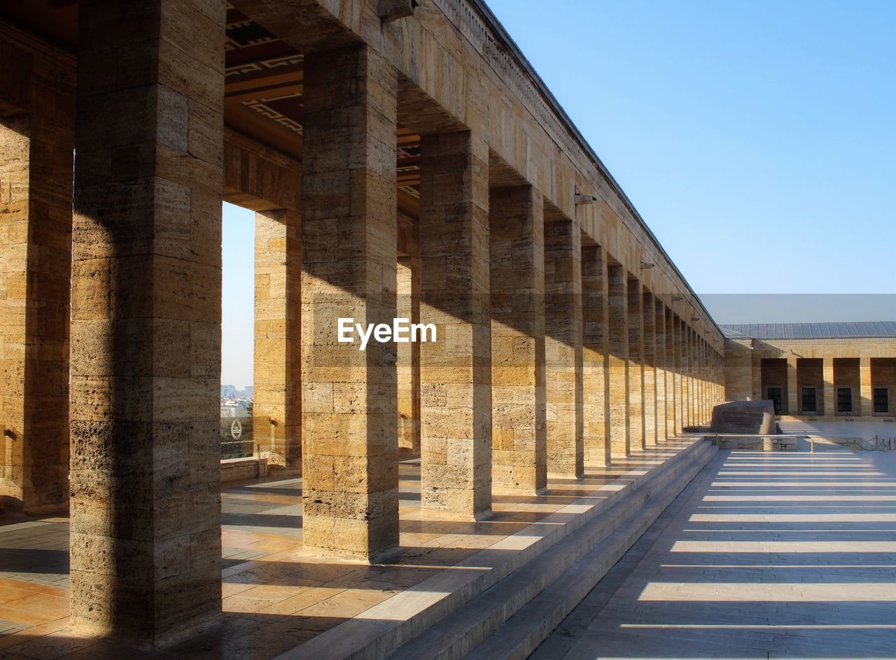 View of bridge against clear sky