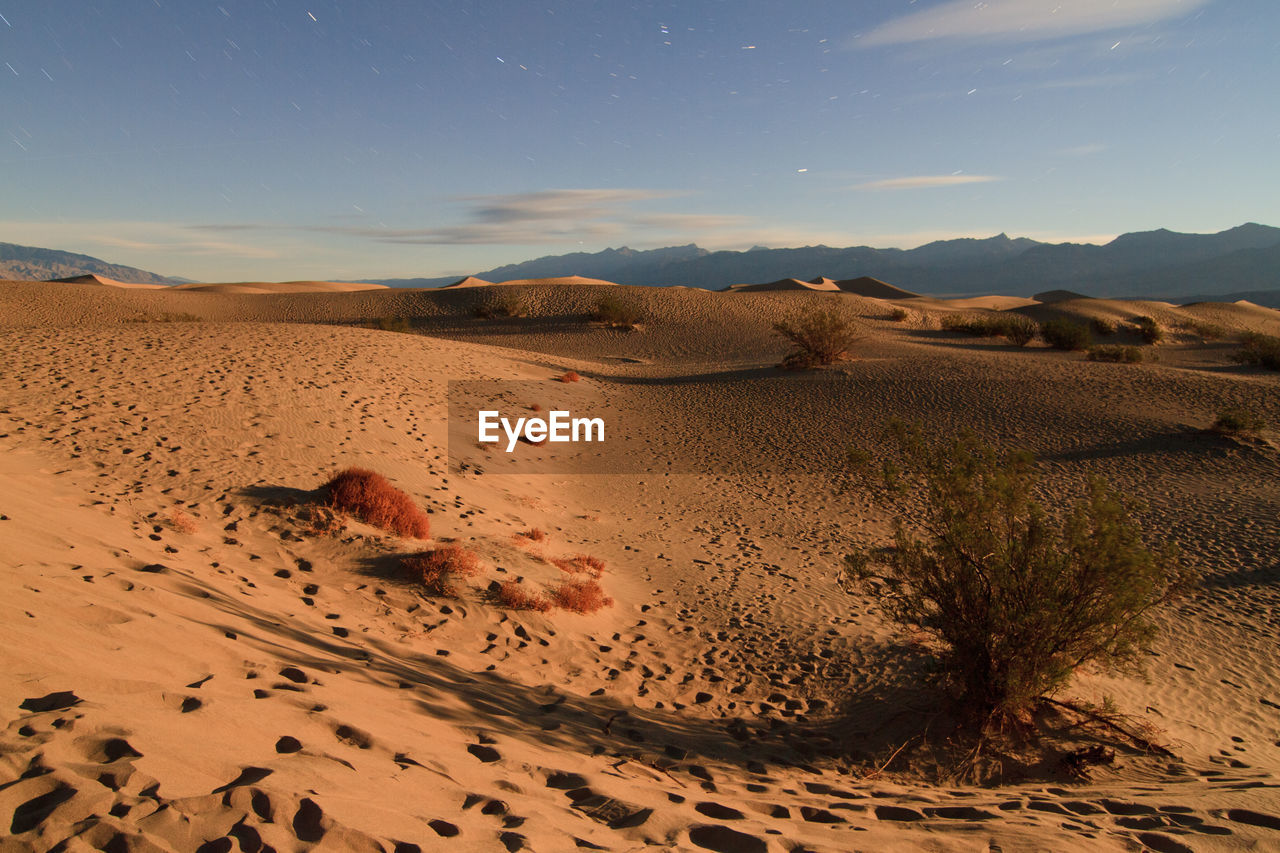 Scenic view of desert against sky