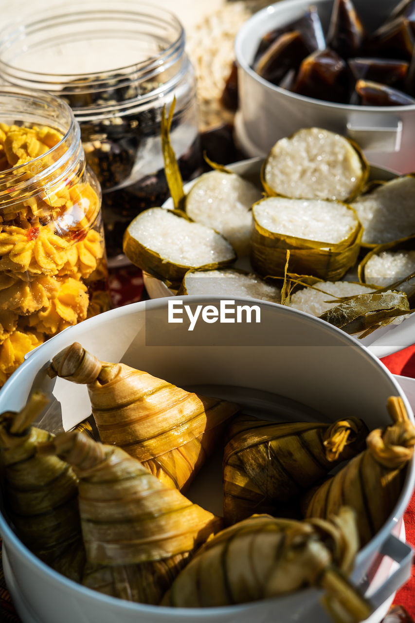 Traditional malay food and cookies during ramadan and eid mubarak. hari raya aidilfitri.