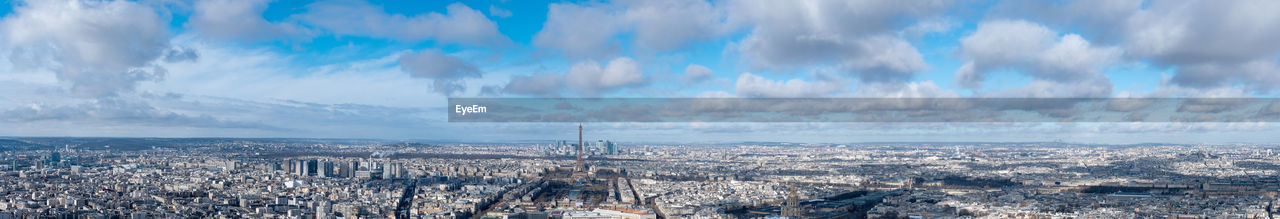 Panoramic view of city against sky