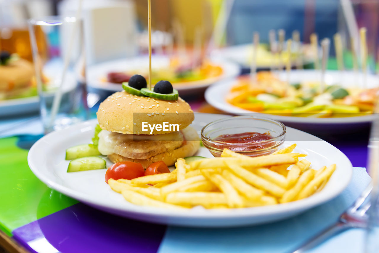 close-up of food in plate