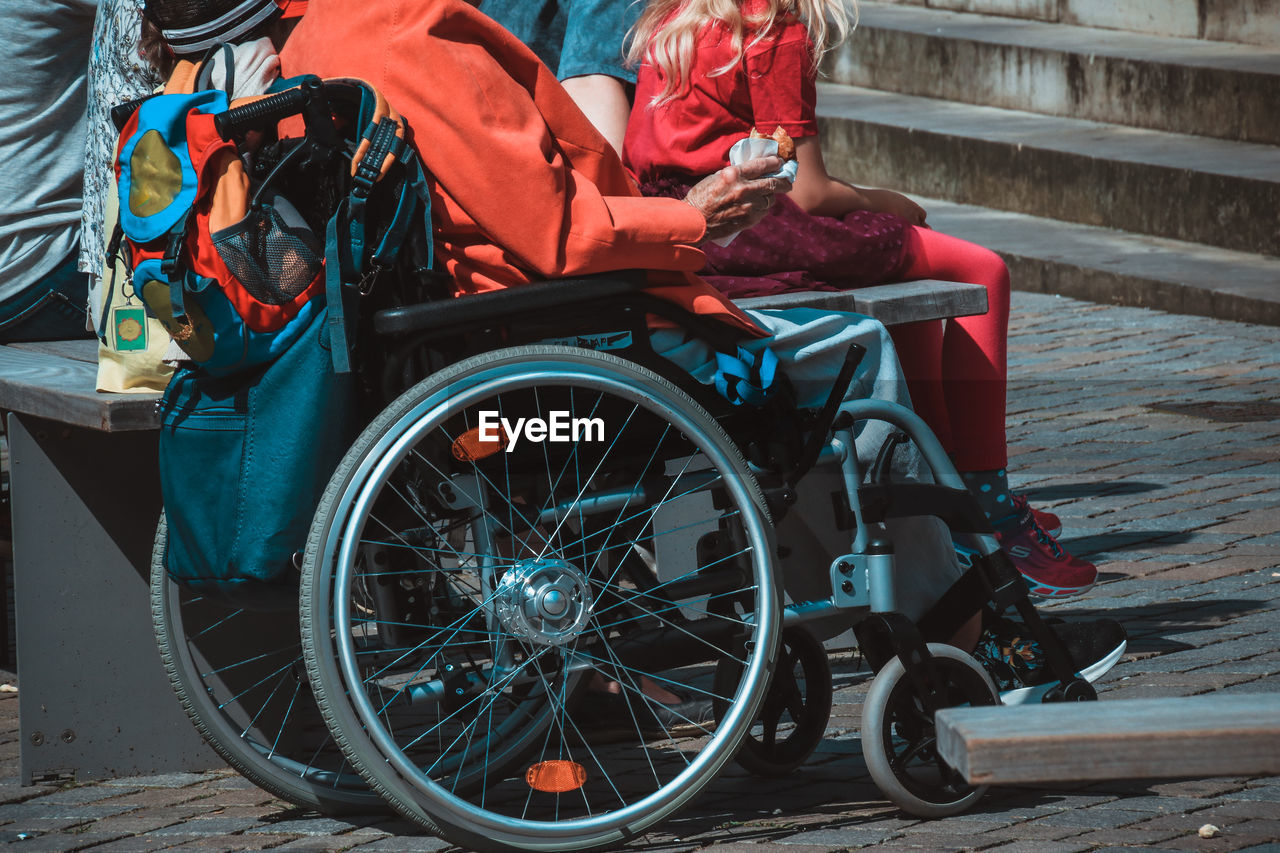 Man sitting on wheelchair