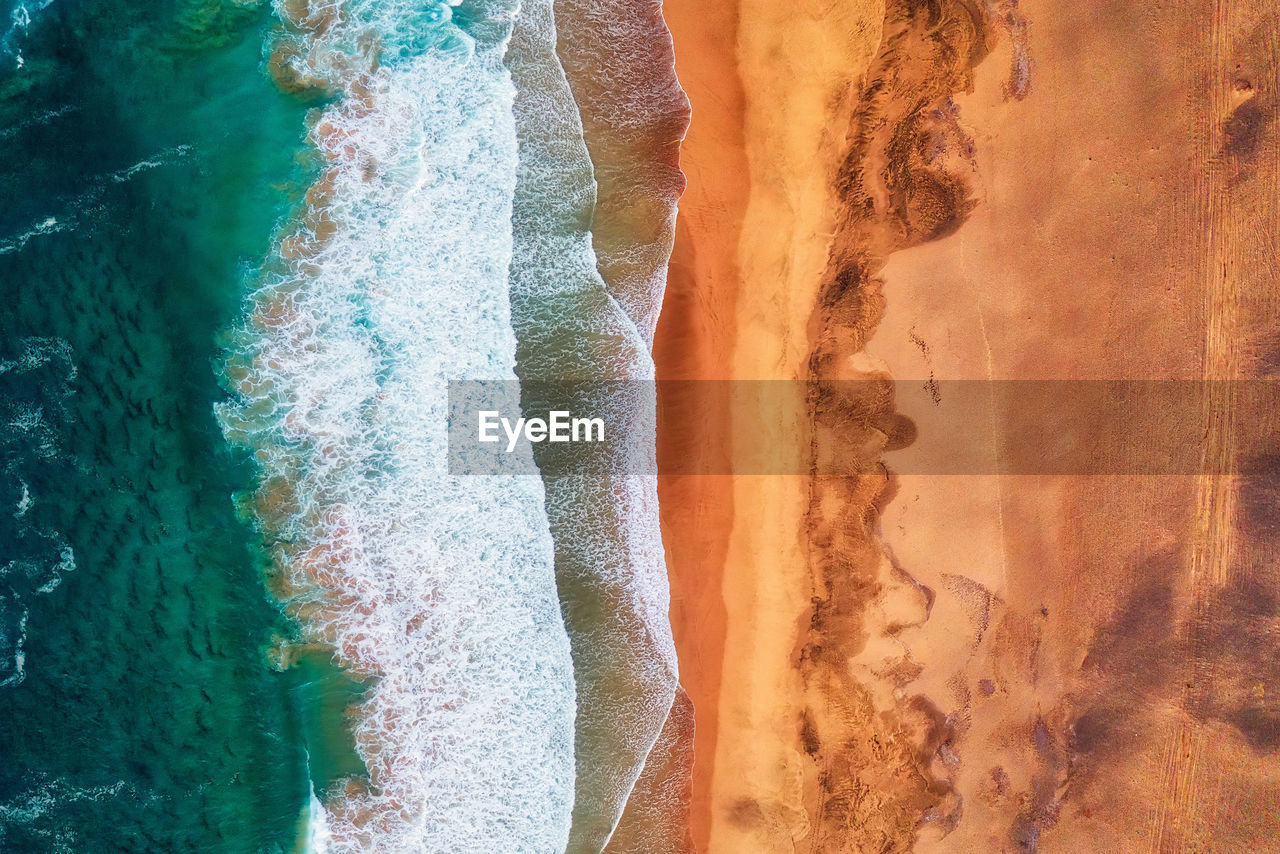 High angle view of beach