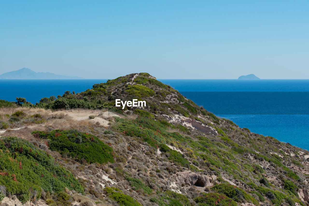 Mediterranean coastal landscape in the south of the island kos greece