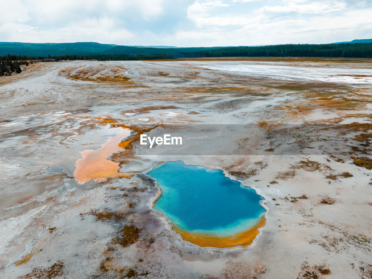 Upper geyser basin of yellowstone national park, wyoming