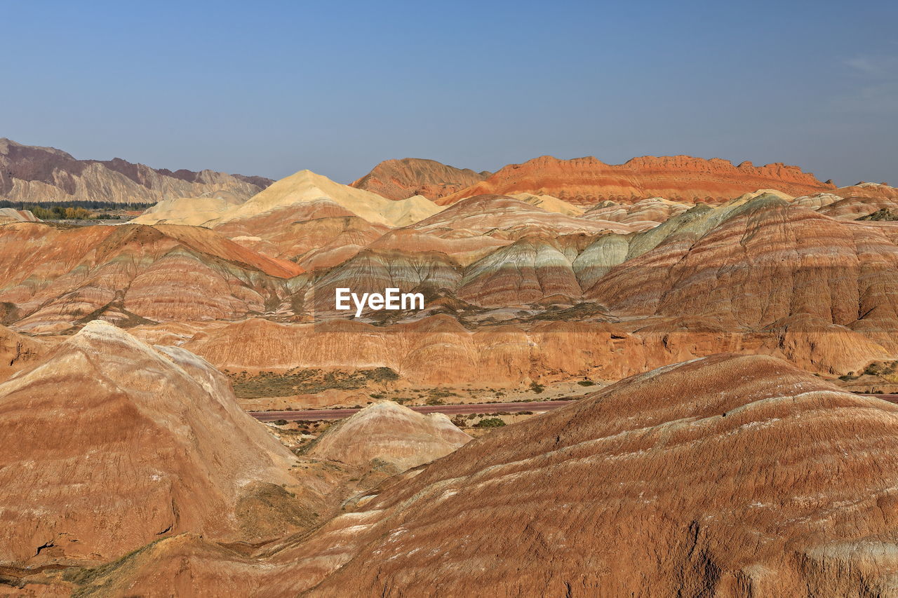 0842 sandstone and siltstone landforms of zhangye-danxia nnal.geological park. zhangye-gansu china.