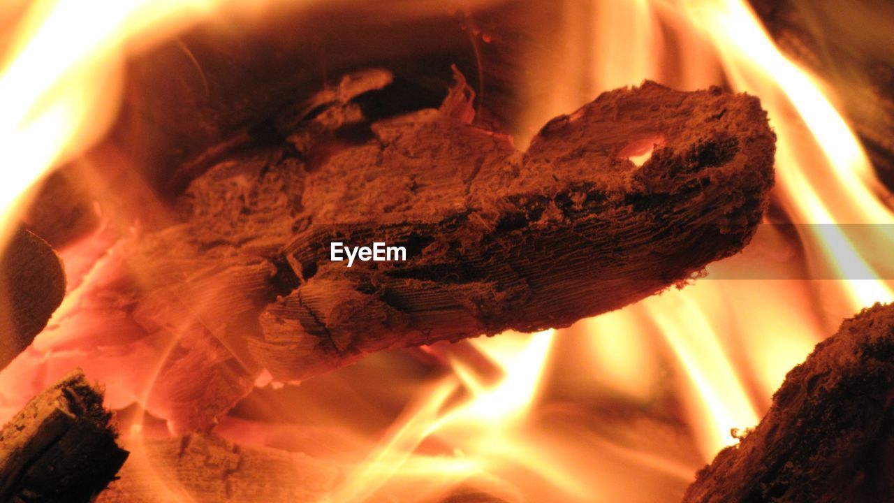 Close up of campfire