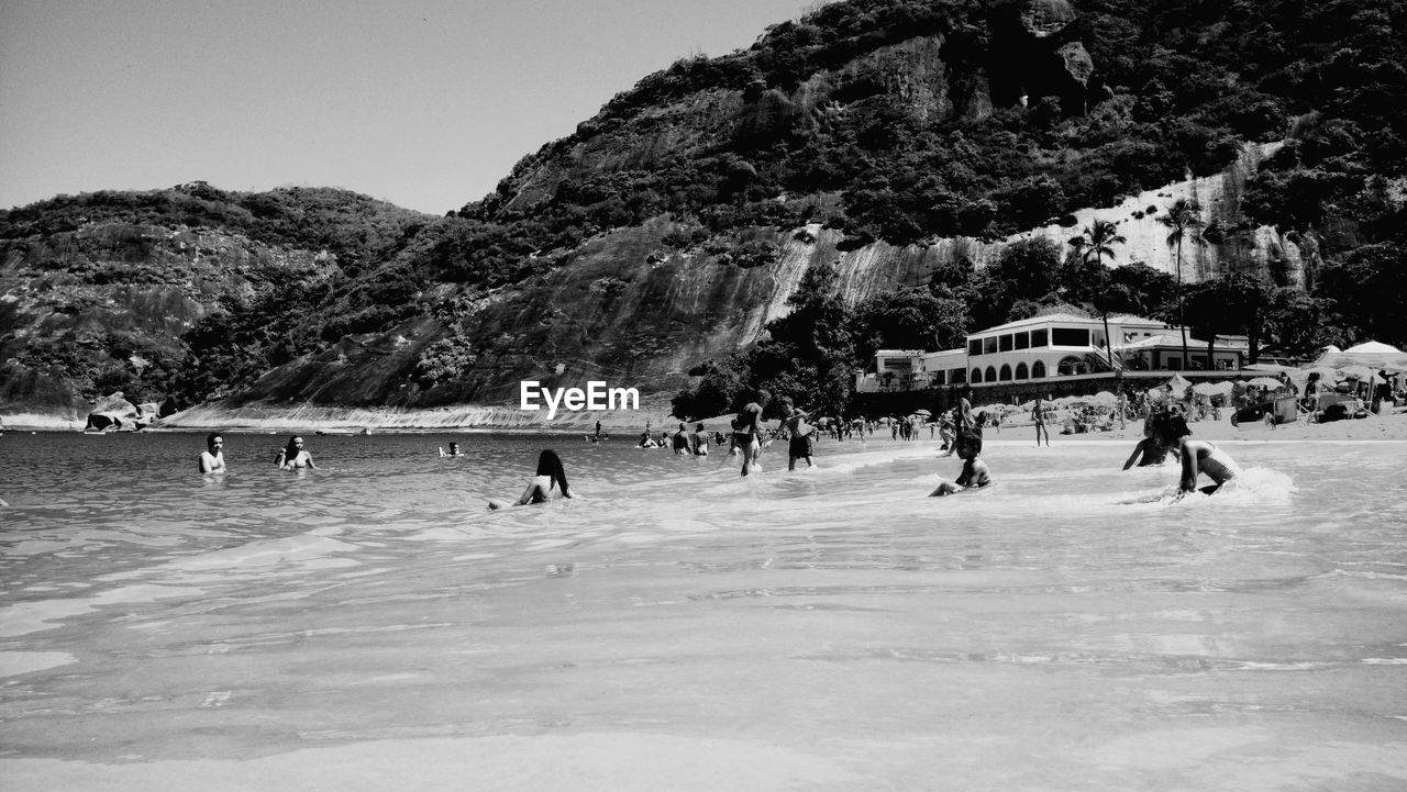 Group of people in the sea