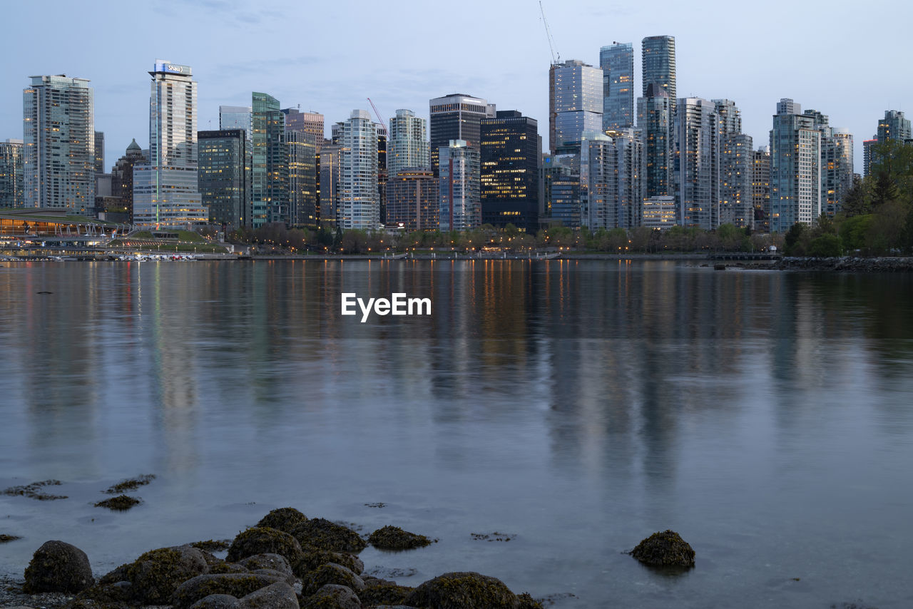 Vancouver skyline at night