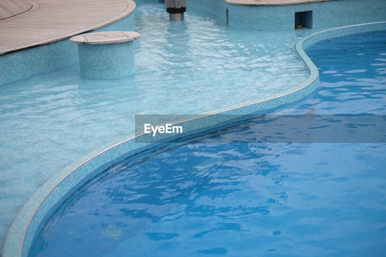 High angle view of swimming pool