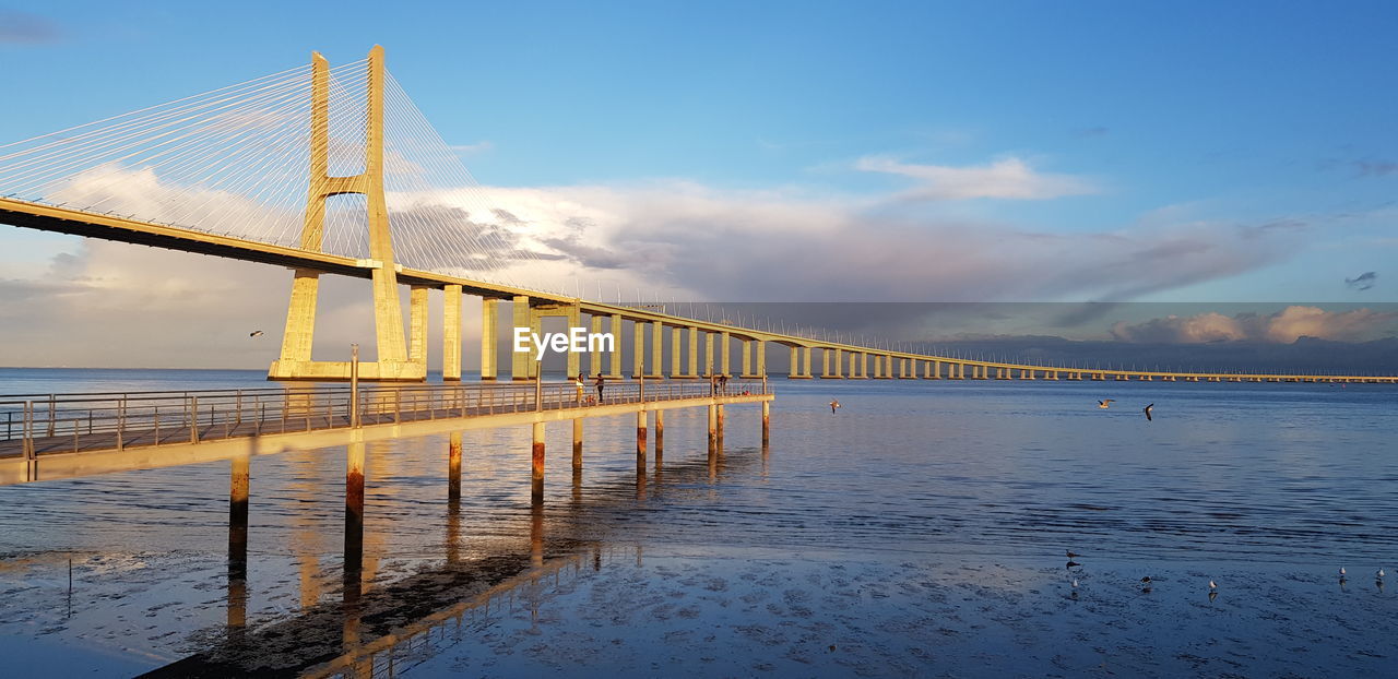 SUSPENSION BRIDGE OVER RIVER