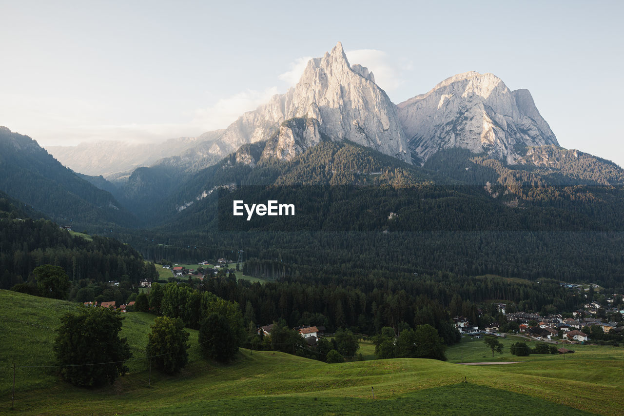 Seiser alm is a dolomite plateau and the largest high-altitude alpine meadow in europe