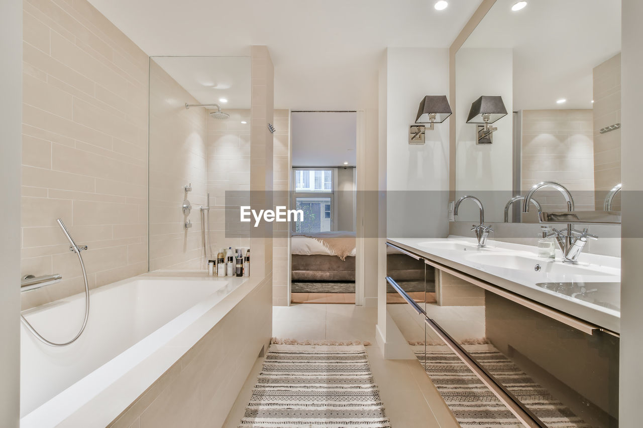 Interior of modern bathroom