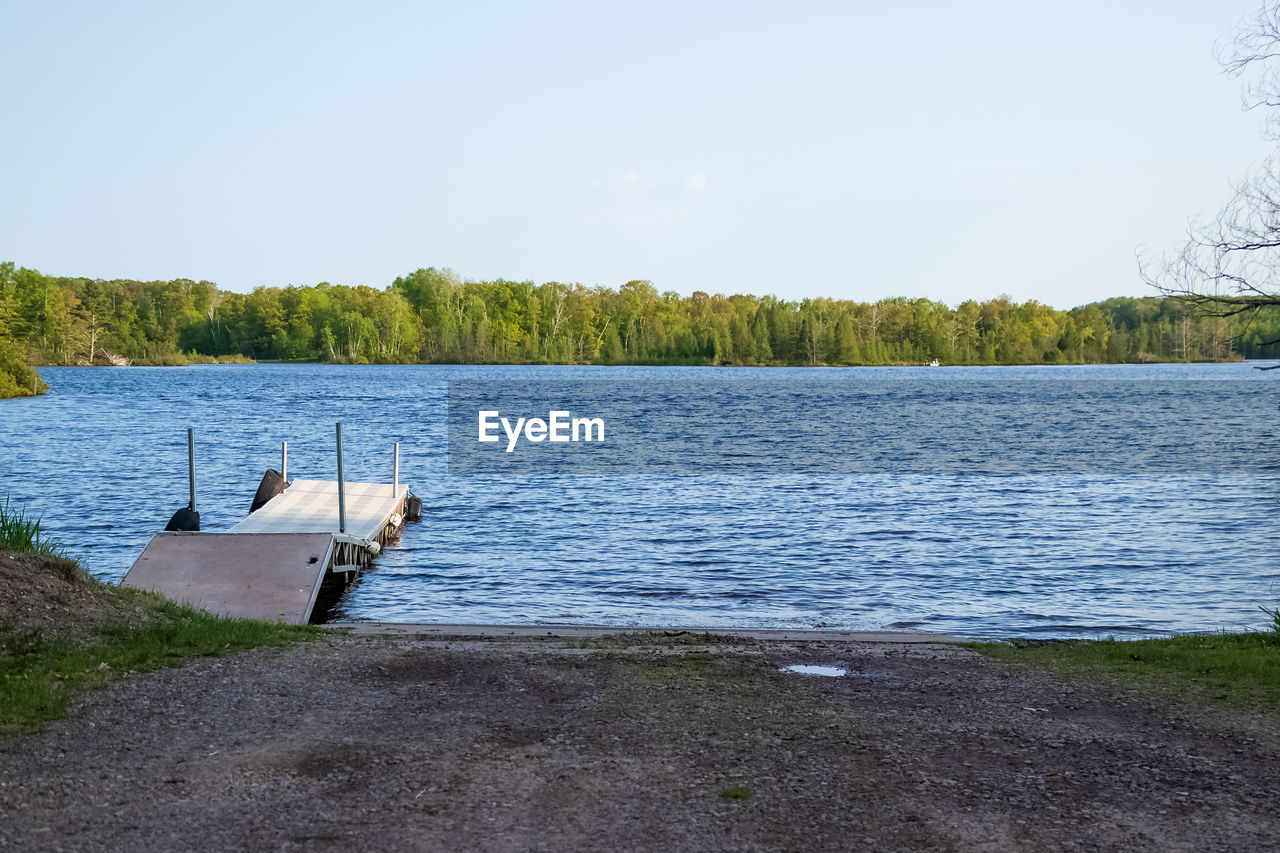 SCENIC VIEW OF LAKE AGAINST TREES