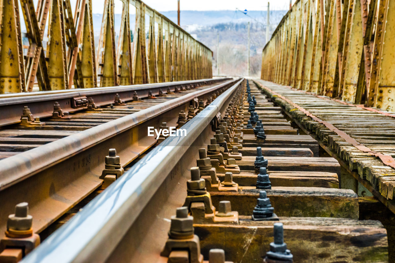 Railroad tracks against sky