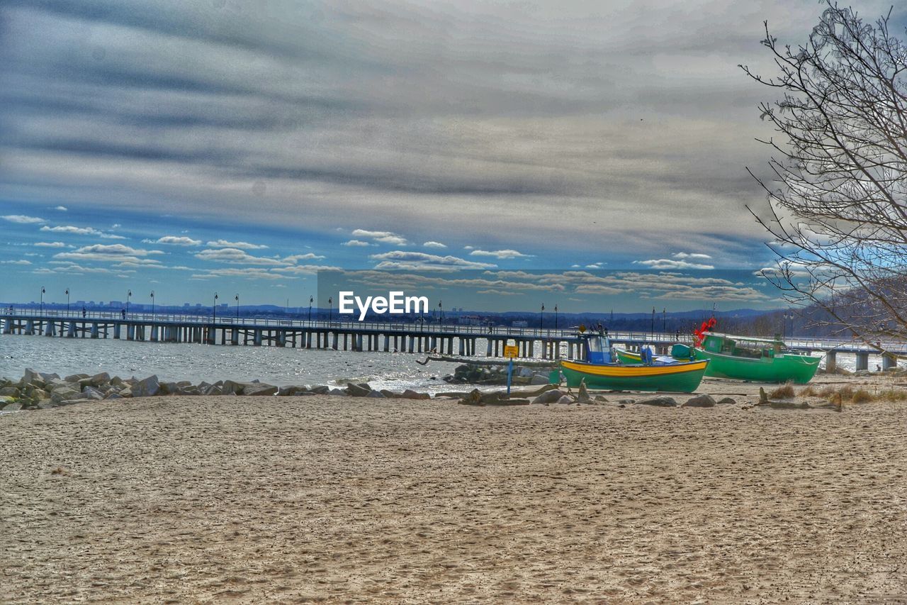 VIEW OF SEA AGAINST CLOUDY SKY