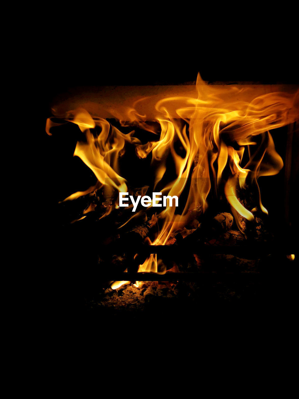 CLOSE-UP OF BONFIRE