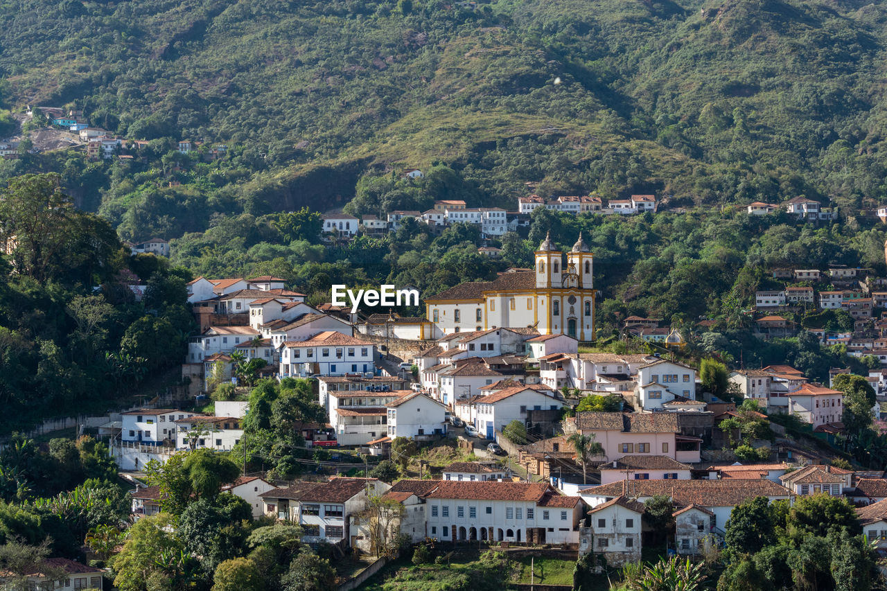 High angle view of townscape