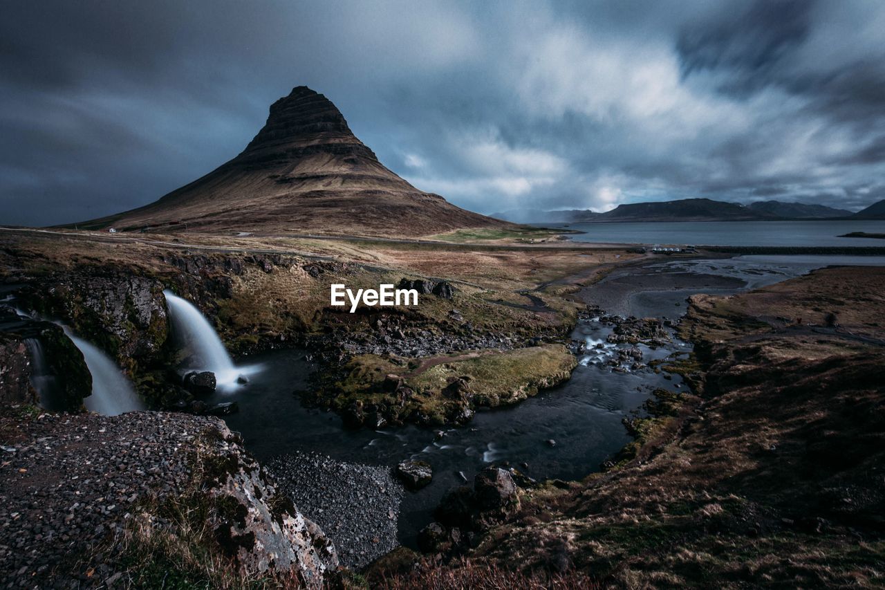 Scenic view of waterfall