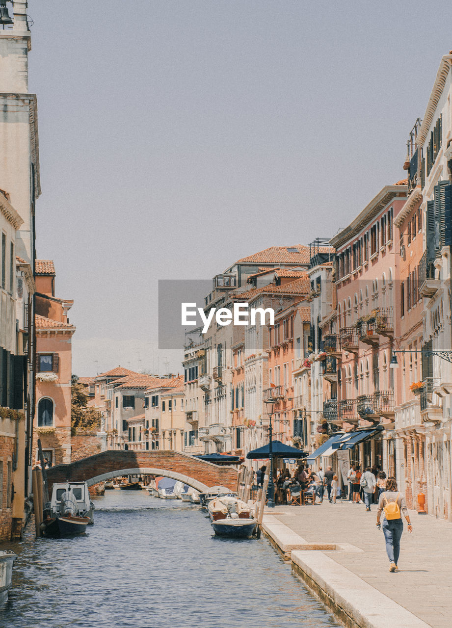 Everyday life at venice in a hot summer day