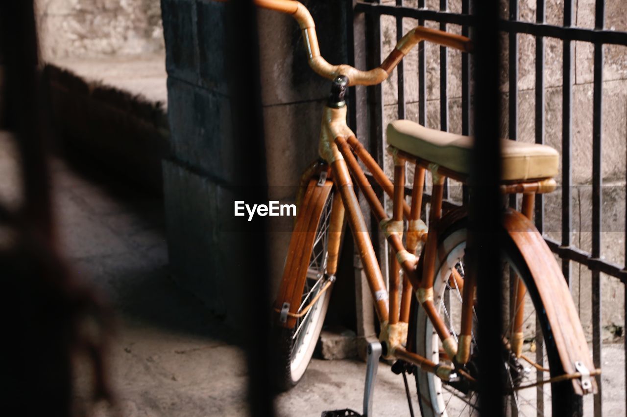 Bicycle by railing