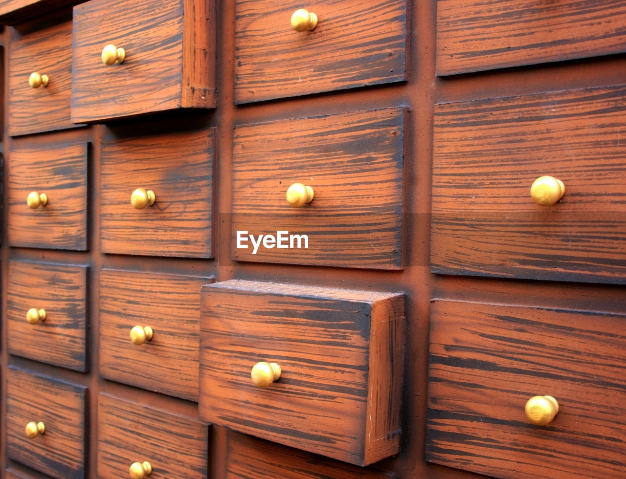 Full frame shot of drawers